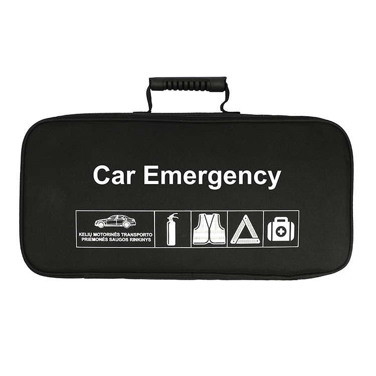 thumbnail image 2 of DIN 13164 Compliant First Aid Kit – Red Polyester – Complete Set For Passenger Cars, Trucks – Includes Bandages, Scissors, Blanket, Gloves 2 of 6