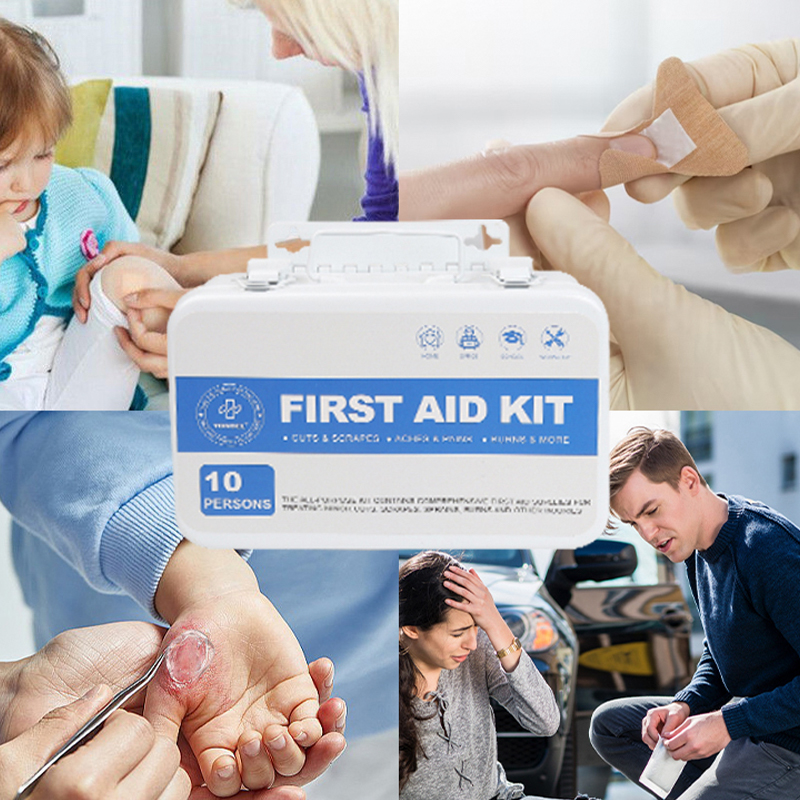 10 Person Wall-Mounted Complete First Aid Kit Medical Supplies Emergency Kit For Factory