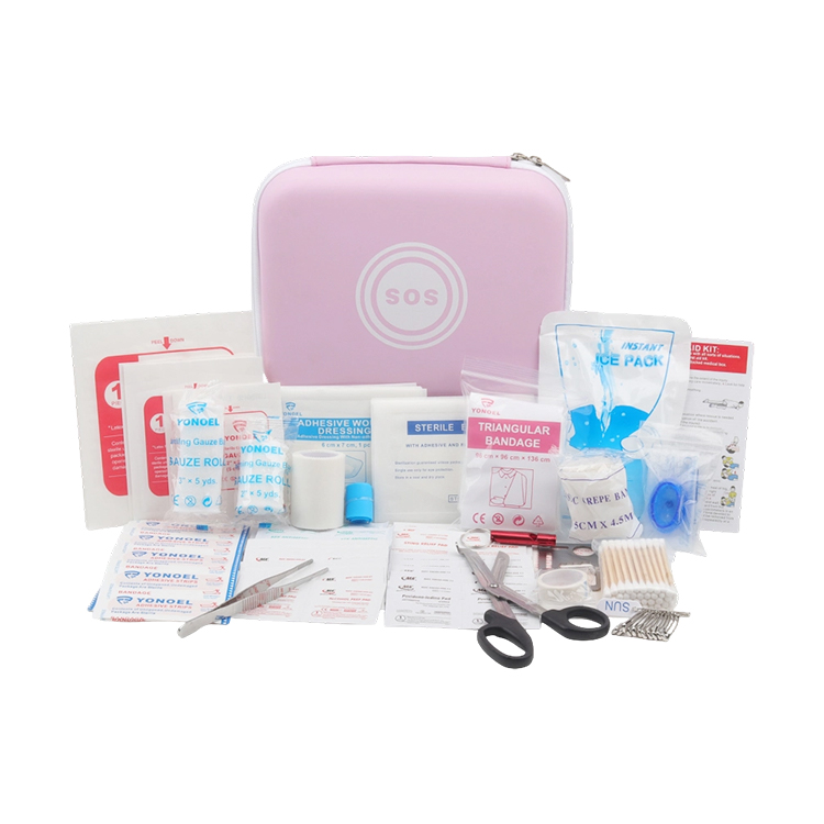 New Style Pink First Aid Kit EVA Kit Waterproof Including Medical Accessories for Women's Care Bags, Makeup Bags