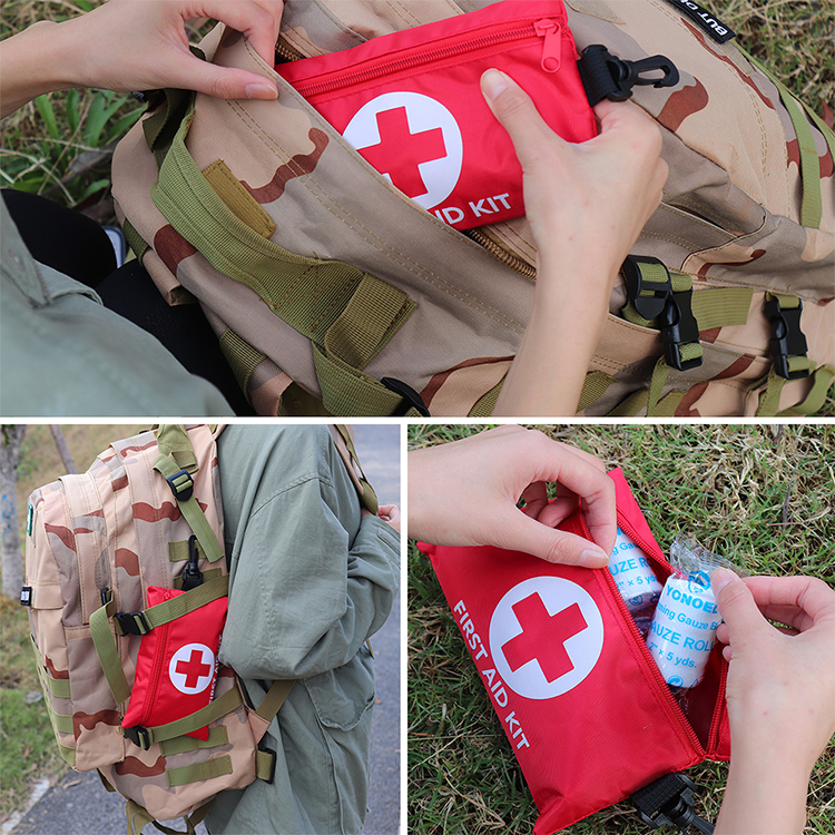 Customized Gift Red Medical Supplies 21*14cm Mini Portable First Aid Kit For Travel Outdoor Home Office