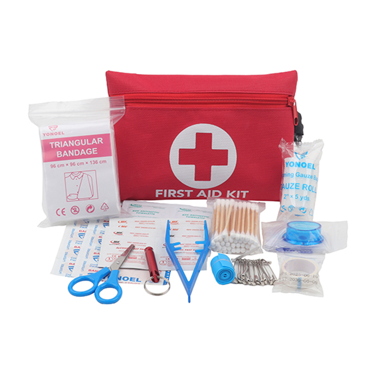 Customized Gift Red Medical Supplies 21*14cm Mini Portable First Aid Kit For Travel Outdoor Home Office