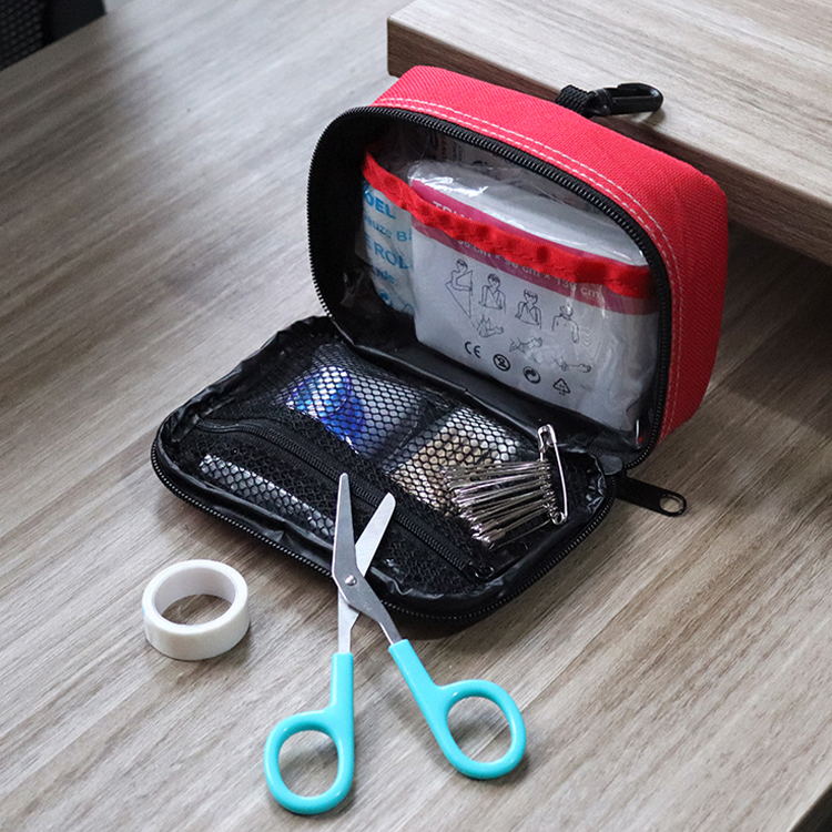 OEM Small First Aid Kit With Hooks Portable Bag Medical Accessories for School, Car, Office ,Girl's Wallet, Child's Gift