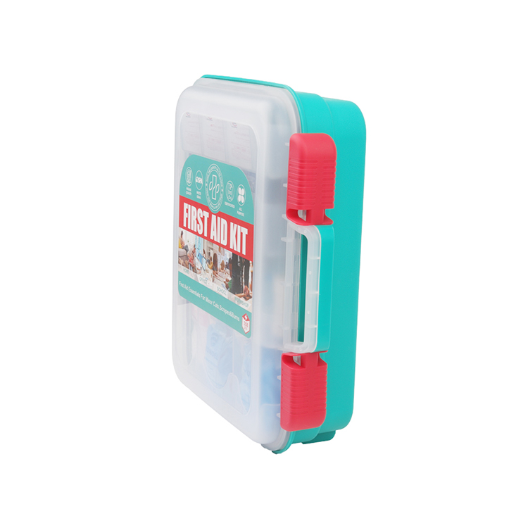 First Aid Kit Hard Red Case 358 Pieces Exceeds OSHA and ANSI Guidelines 100 People - Office, Home, Car, School, Emergency, Survival, Camping, Hunting and Sports