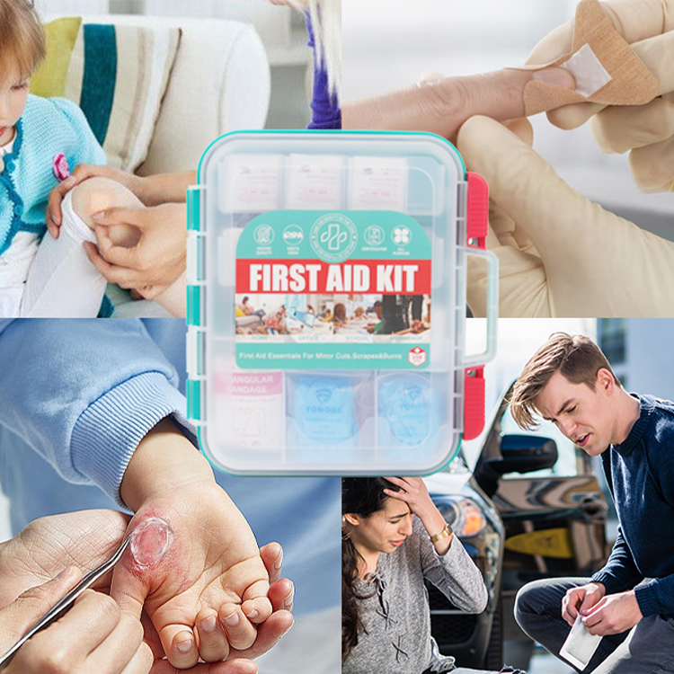 Supermarket First-Aid Kit Wall-Mounted Portable Hard Case First Aid Kit For Home Office Outdoor Kitchen