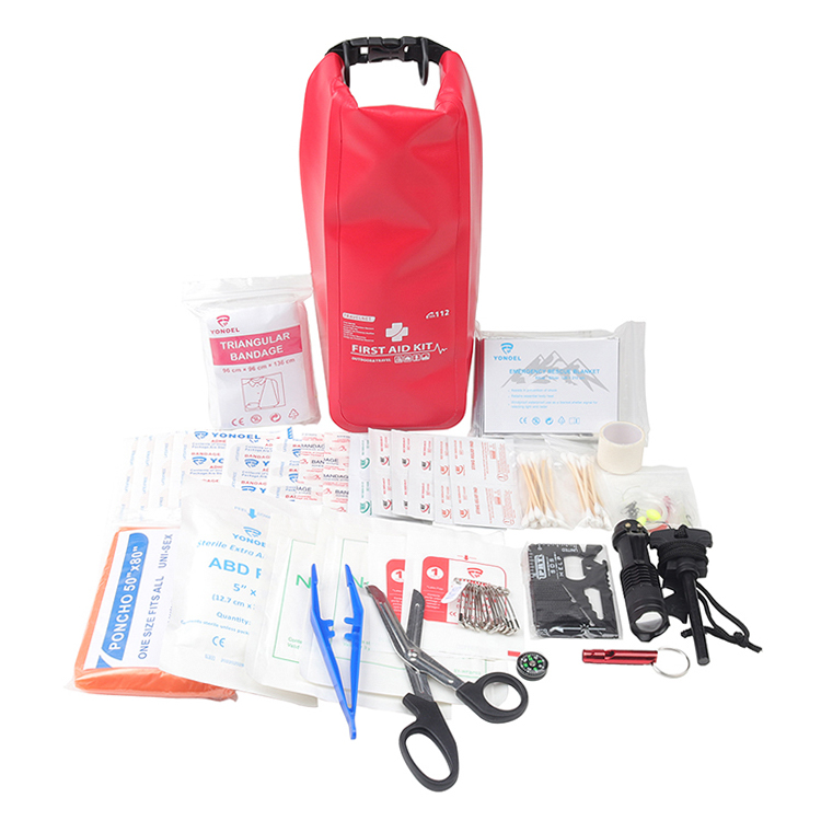 Waterproof First Aid Kit Roll Top Boat Emergency Kit with Waterproof Contents for Fishing Kayaking Boating Swimming Camping