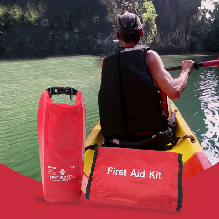 Waterproof First Aid Kit Roll Top Boat Emergency Kit with Waterproof Contents for Fishing Kayaking Boating Swimming Camping