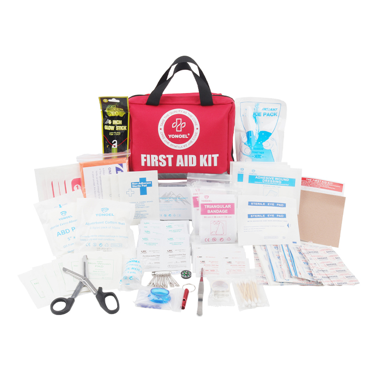 Professional Red Oxford First Aid Kit Medical Bag for Home Car Work Emergency Camping Hunting & Outdoor Hiking