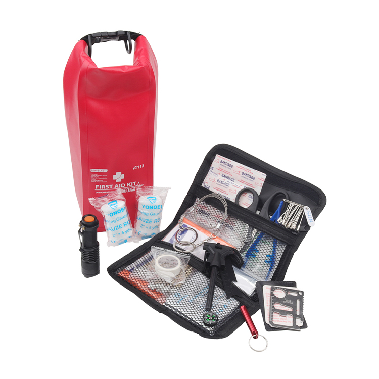 Waterproof First Aid Kit Portable Dry Bag Multifunctional Outdoor Emergency Survival Kit for Backpacking Hiking Fishing Camping