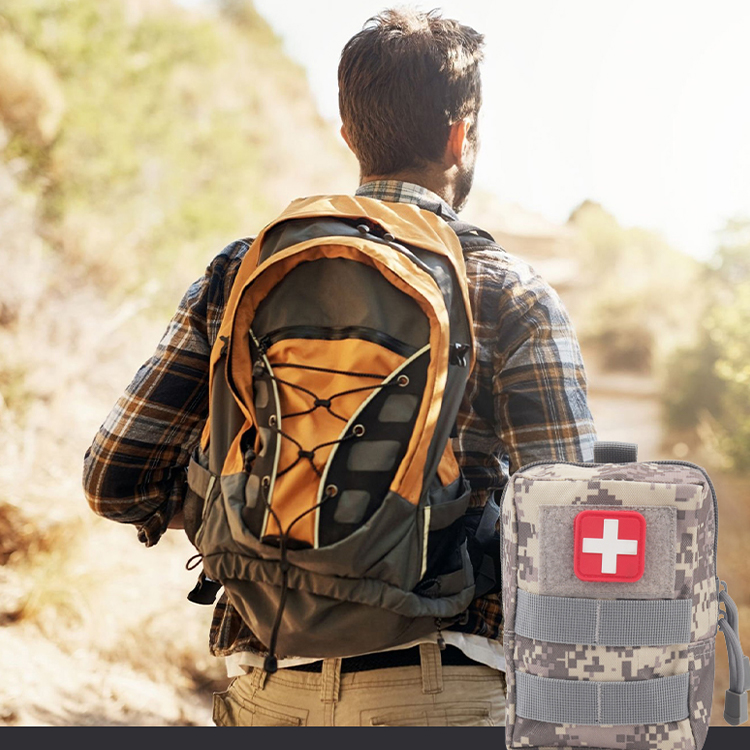 Hot Sale Outdoor Sport Waterproof Durable Rip-Away Medical Equipment Mini First Aid Kit Molle IFAK Pouch Bag Hiking Camping