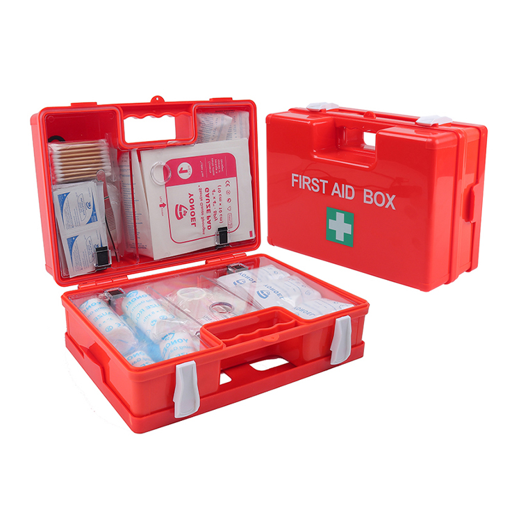 First Aid Kit Standard with Contents According to DIN 13157 Including Practical Wall Bracket First Aid Kit in Green for Business, Office, Construction