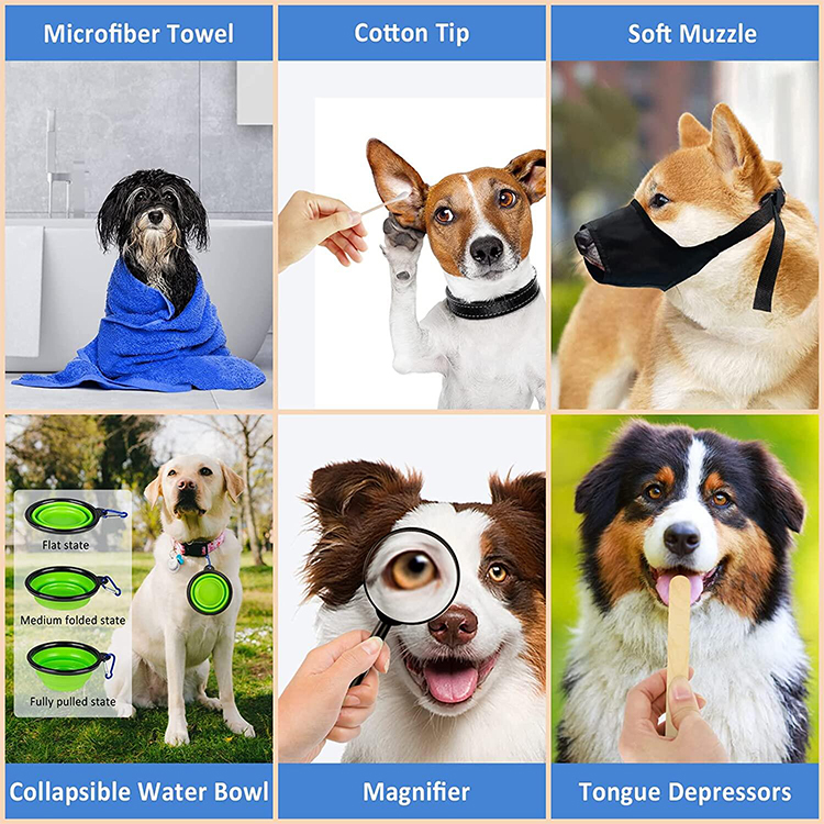 Portable Pet Care Equestrian Emergency Medicine First Aid Kit Bag for Pets Dogs & Cats Horses Pet with Colla Travel Emergencies