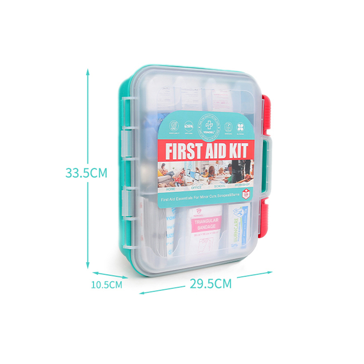 358 Pieces Waterproof First Aid Kit Wall Mounted All-Purpose Emergency Survival First Aid Kit for Outdoor Home School Office