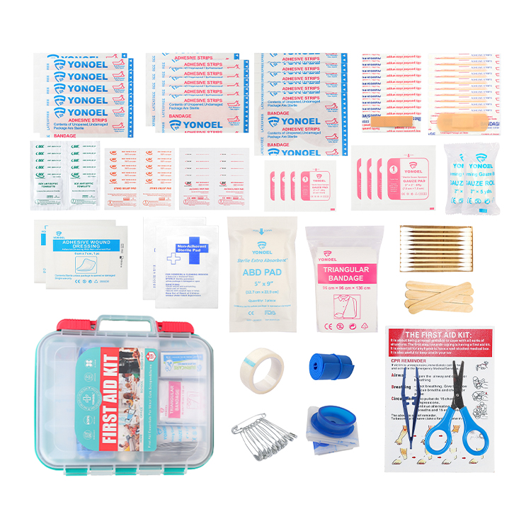 358 Pieces Waterproof First Aid Kit Wall Mounted All-Purpose Emergency Survival First Aid Kit for Outdoor Home School Office