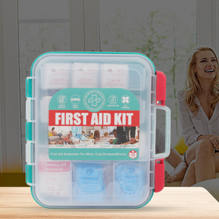 358 Pieces Waterproof First Aid Kit Wall Mounted All-Purpose Emergency Survival First Aid Kit for Outdoor Home School Office