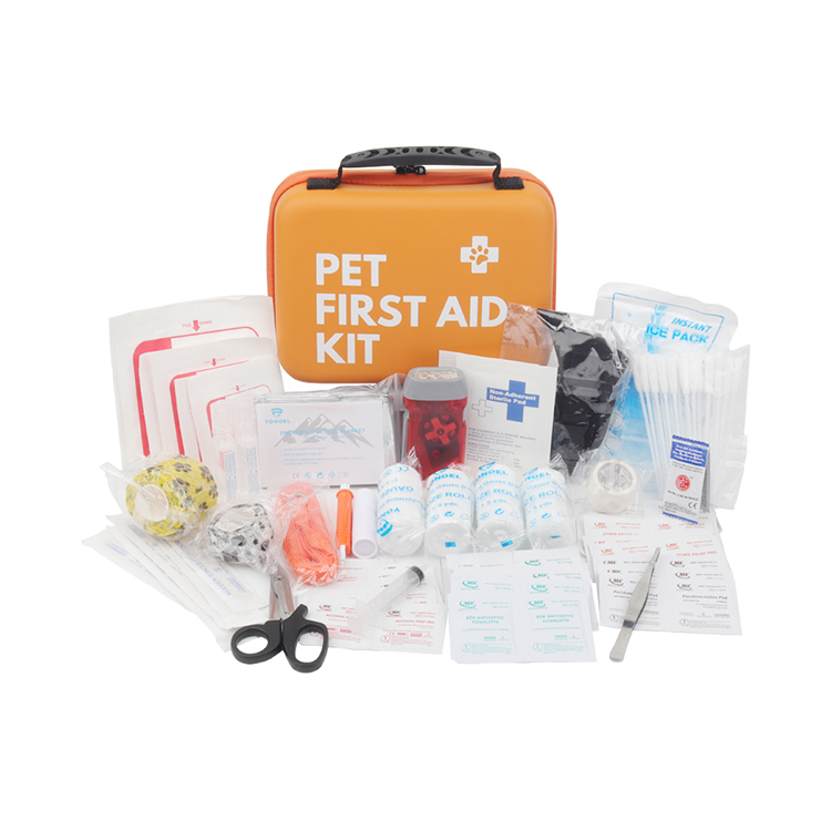 Cat & Dog First Aid Kit for Car - Pet Emergency Kit for Home Office Travel – Dog Camping Essentials with Digital Thermometer, Muzzle & Mini First Aid Pouch