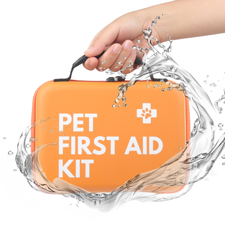 Cat & Dog First Aid Kit for Car - Pet Emergency Kit for Home Office Travel – Dog Camping Essentials with Digital Thermometer, Muzzle & Mini First Aid Pouch