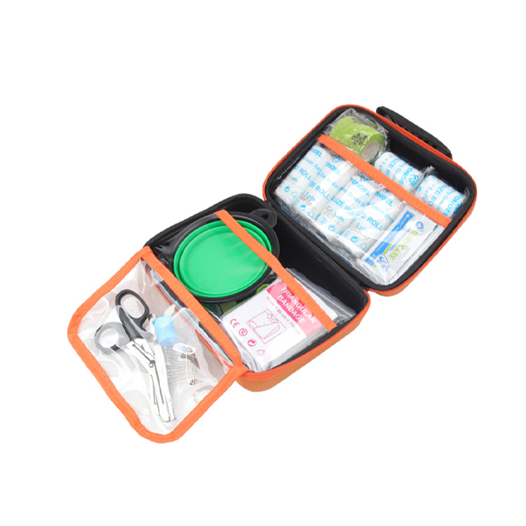 Cat & Dog First Aid Kit for Car - Pet Emergency Kit for Home Office Travel – Dog Camping Essentials with Digital Thermometer, Muzzle & Mini First Aid Pouch