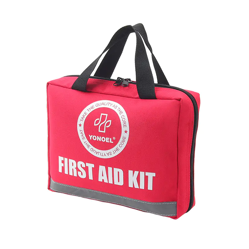 Portable Red First Aid Kit Bag for Emergency Care